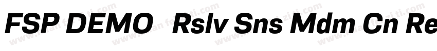 FSP DEMO   Rslv Sns Mdm Cn Regular字体转换